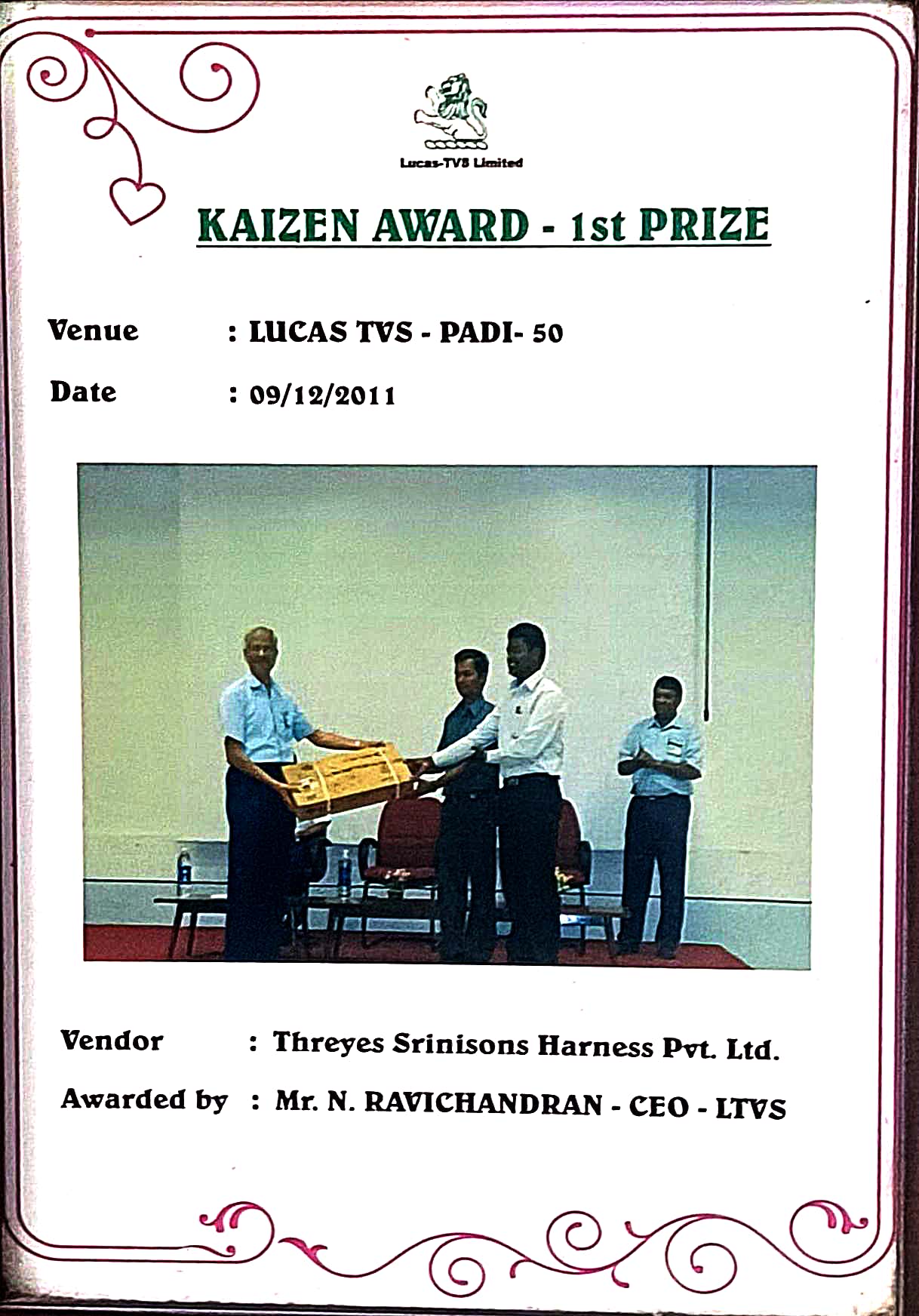 LUCAS Kaizen Award 2011