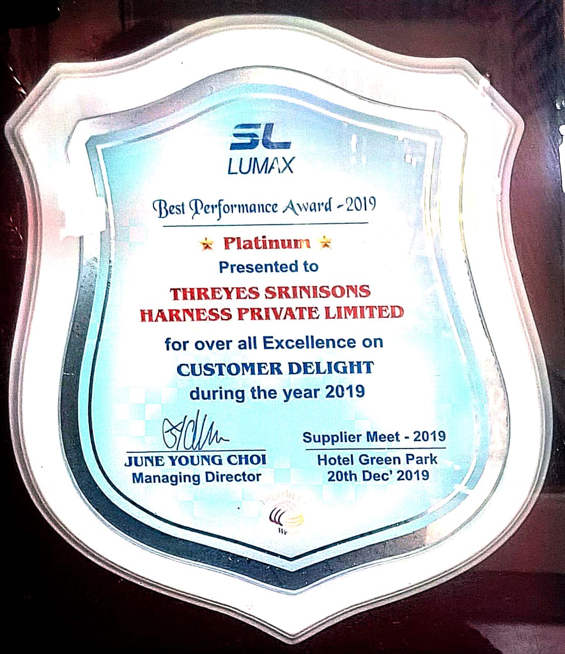 SL LUMAX Best Performance Award 2019