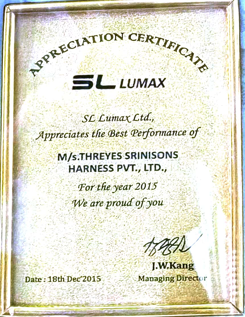 SL LUMAX Best Performance Award 2015